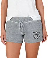 Concepts Sport Women's Las Vegas Raiders Mainstream Terry Grey Shorts