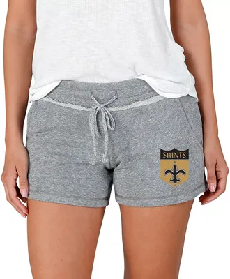 Concepts Sport Women's New Orleans Saints Mainstream Terry Grey Shorts