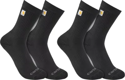 Carhartt Men's Midweight Logo Crew Socks - 2 Pack