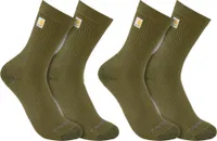 Carhartt Men's Midweight Logo Crew Socks - 2 Pack