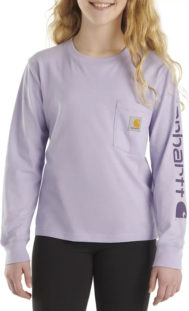 Carhartt Girls' Long Sleeve Graphic Pocket T-Shirt