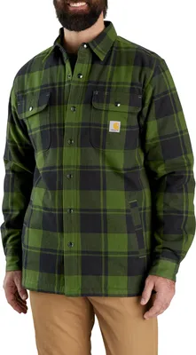 Carhartt Men's Flannel Sherpa Lined Shirt Jacket