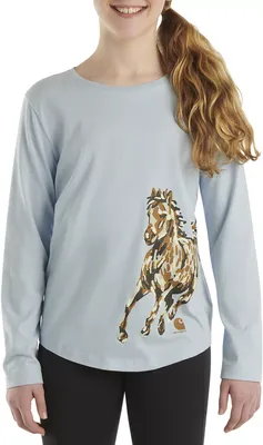 Carhartt Toddler Girls' Long Sleeve Painted Horse Graphic T-Shirt