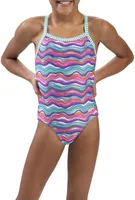 Dolfin Girls' Printed One Piece Swimsuit