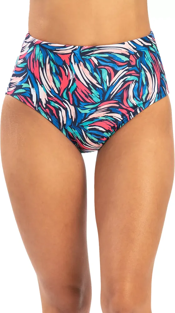 Dolfin Women's Printed High Waist Brief Swim Bottom