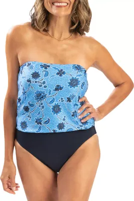 Dolfin Women's Printed Strapless One-Piece Swimsuit