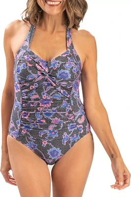 Dolfin Women's Printed Sweetheart One-Piece Swimsuit