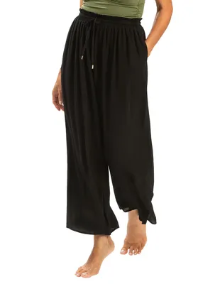 Dolfin Women's Solid Palazzo Pant Swim Cover-Up