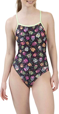 Dolfin Women's Uglies Crossbones Printed One Piece Swimsuit