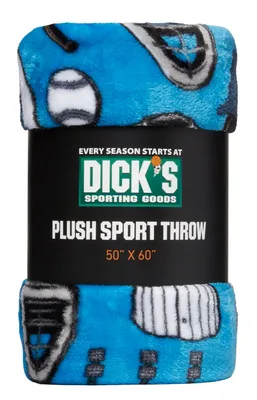 DICK'S Sporting Goods Baseball Plush Sport Throw Blanket