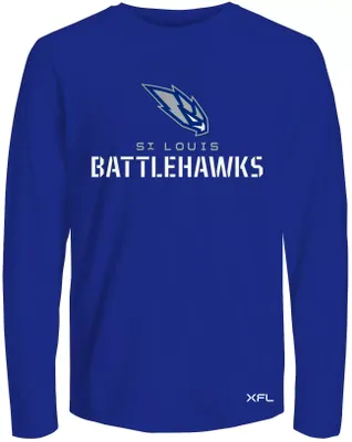 St. Louis Battlehawks Men's 2nd Flat Royal Long Sleeve T-Shirt