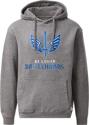 St. Louis Battlehawks Men's Lockup Logo Grey Hoodie