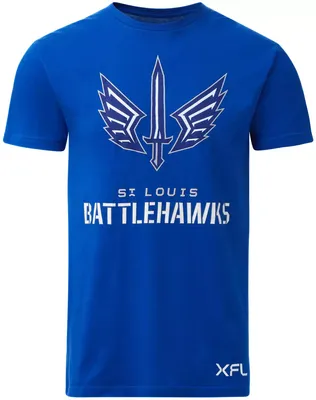 St. Louis Battlehawks Men's Lockup Logo Blue T-Shirt