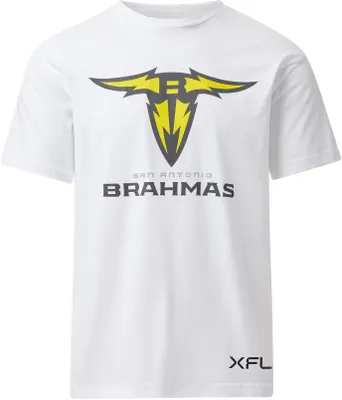 San Antonio Brahmas Men's Lockup Logo White T-Shirt
