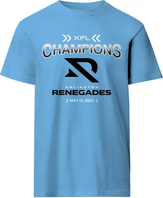Arlington Renegades Men's 2023 XFL Champions Blue T-Shirt