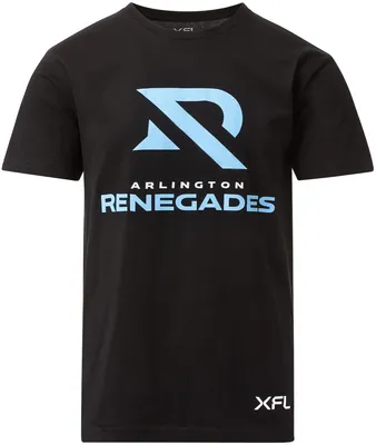 Arlington Renegades Men's Lockup Logo Black T-Shirt