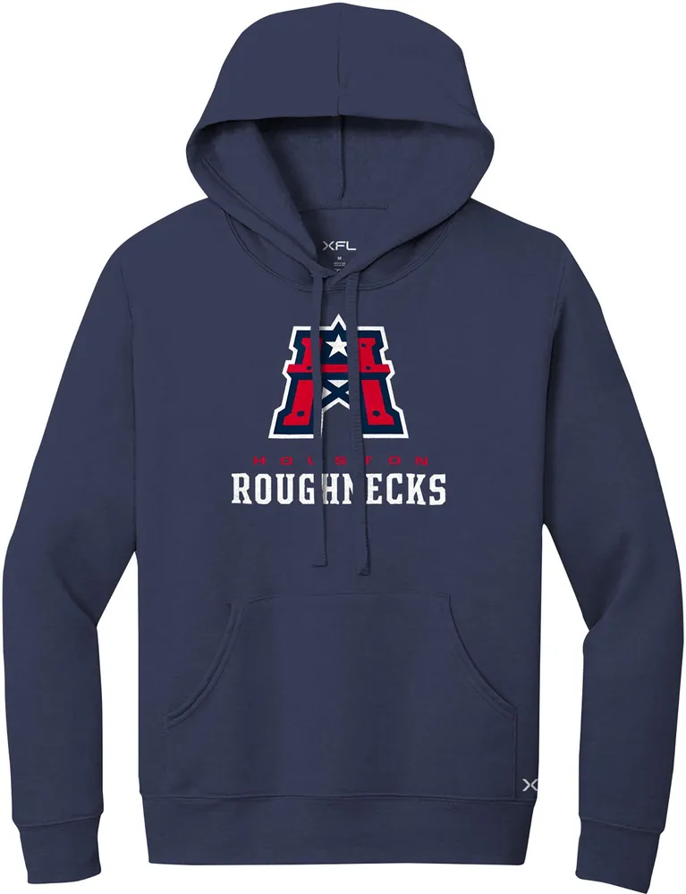 Houston Roughnecks Women's Lockup Logo Navy Hoodie