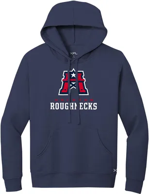 Houston Roughnecks Women's Lockup Logo Navy Hoodie