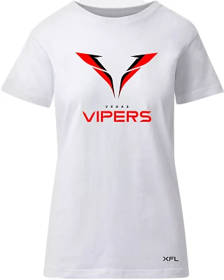 Vegas Vipers Women's Lockup Logo White T-Shirt
