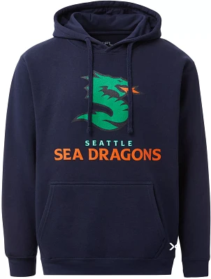 Seattle Sea Dragons Youth Lockup Logo Navy Hoodie