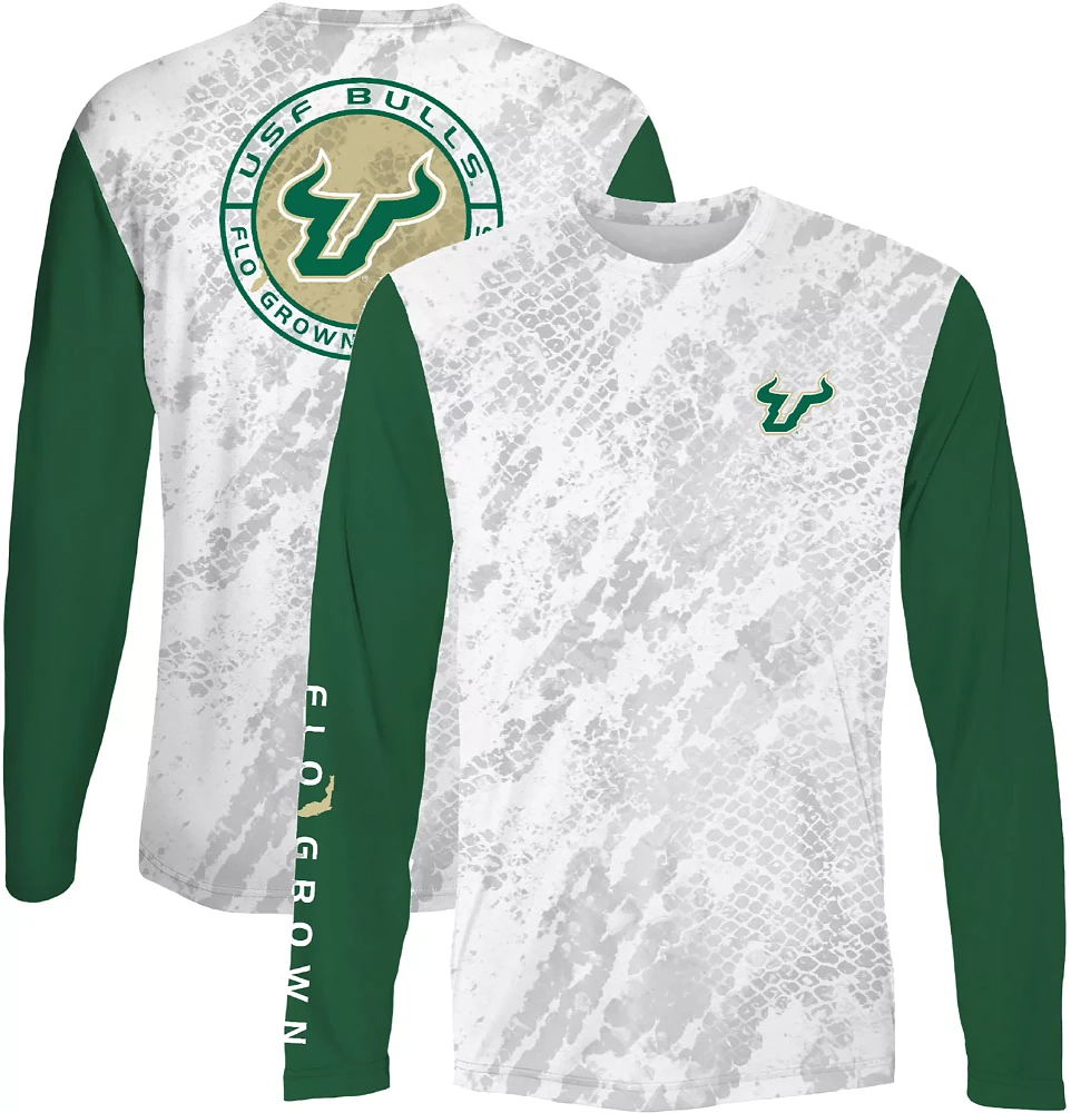 FloGrown Men's South Florida Bulls Grey Camo Long Sleeve T-Shirt