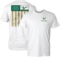 FloGrown Men's South Florida Bulls White Vintage Flag T-Shirt