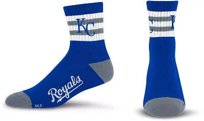 For Bare Feet Youth Kansas City Royals 5 Stripe Logo Crew Socks