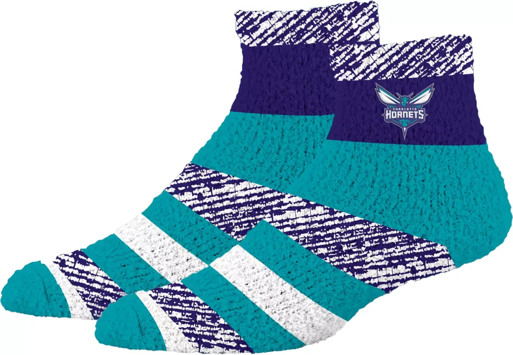 For Bare Feet Charlotte Hornets Rainbow Cozy Socks