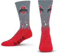 For Bare Feet Ohio State Buckeyes Spray Zone Crew Socks