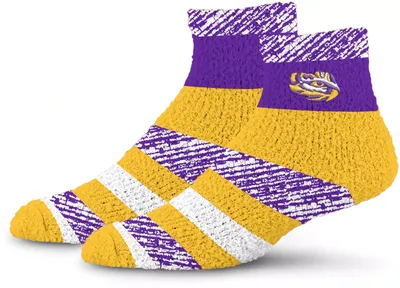 For Bare Feet LSU Tigers Stripe Cozy Socks