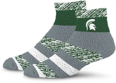 For Bare Feet Michigan State Spartans Stripe Cozy Socks