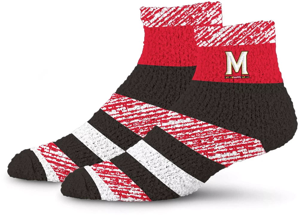 For Bare Feet Maryland Terrapins Stripe Cozy Socks