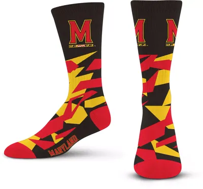 For Bare Feet Maryland Terrapins Shattered Camo Crew Socks
