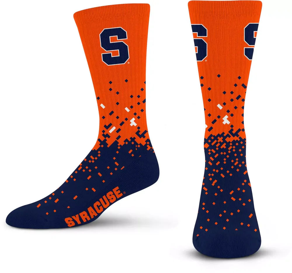 For Bare Feet Syracuse Orange Spray Zone Crew Socks