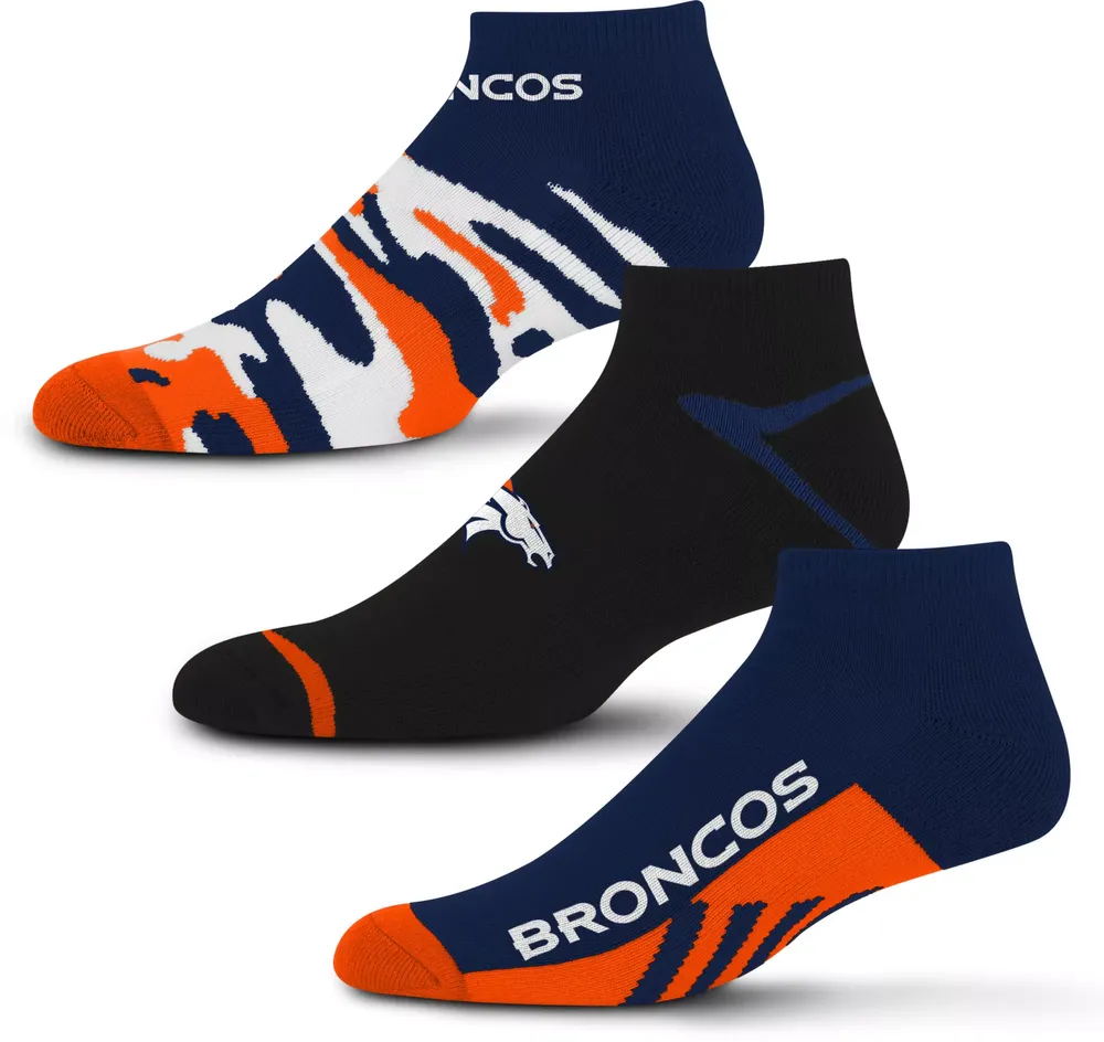 For Bare Feet Denver Broncos 3-Pack Camo Socks