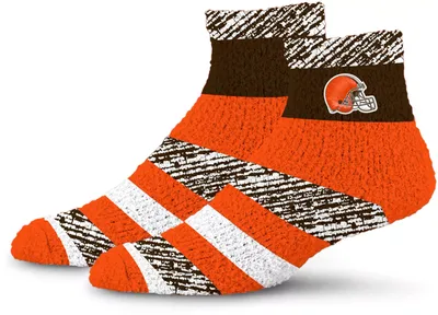 For Bare Feet Cleveland Browns Rainbow Cozy Socks