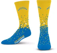 For Bare Feet Los Angeles Chargers Spray Zone Socks