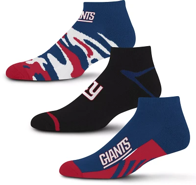 For Bare Feet New York Giants 3-Pack Camo Socks