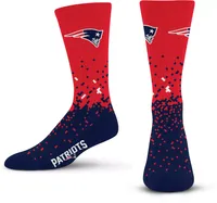 For Bare Feet New England Patriots Spray Zone Socks