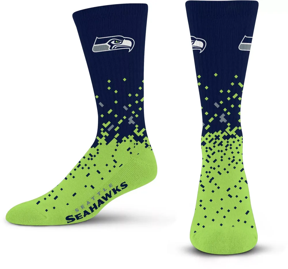 For Bare Feet Seattle Seahawks Spray Zone Socks