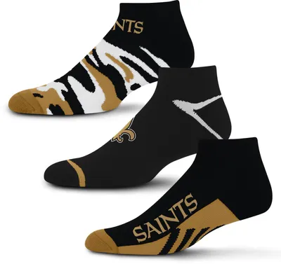 For Bare Feet New Orleans Saints 3-Pack Camo Socks