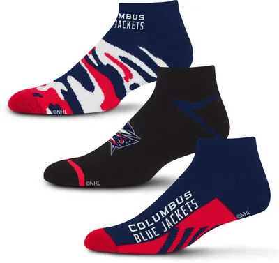 For Bare Feet Columbus Blue Jackets 3-Pack Camo Socks