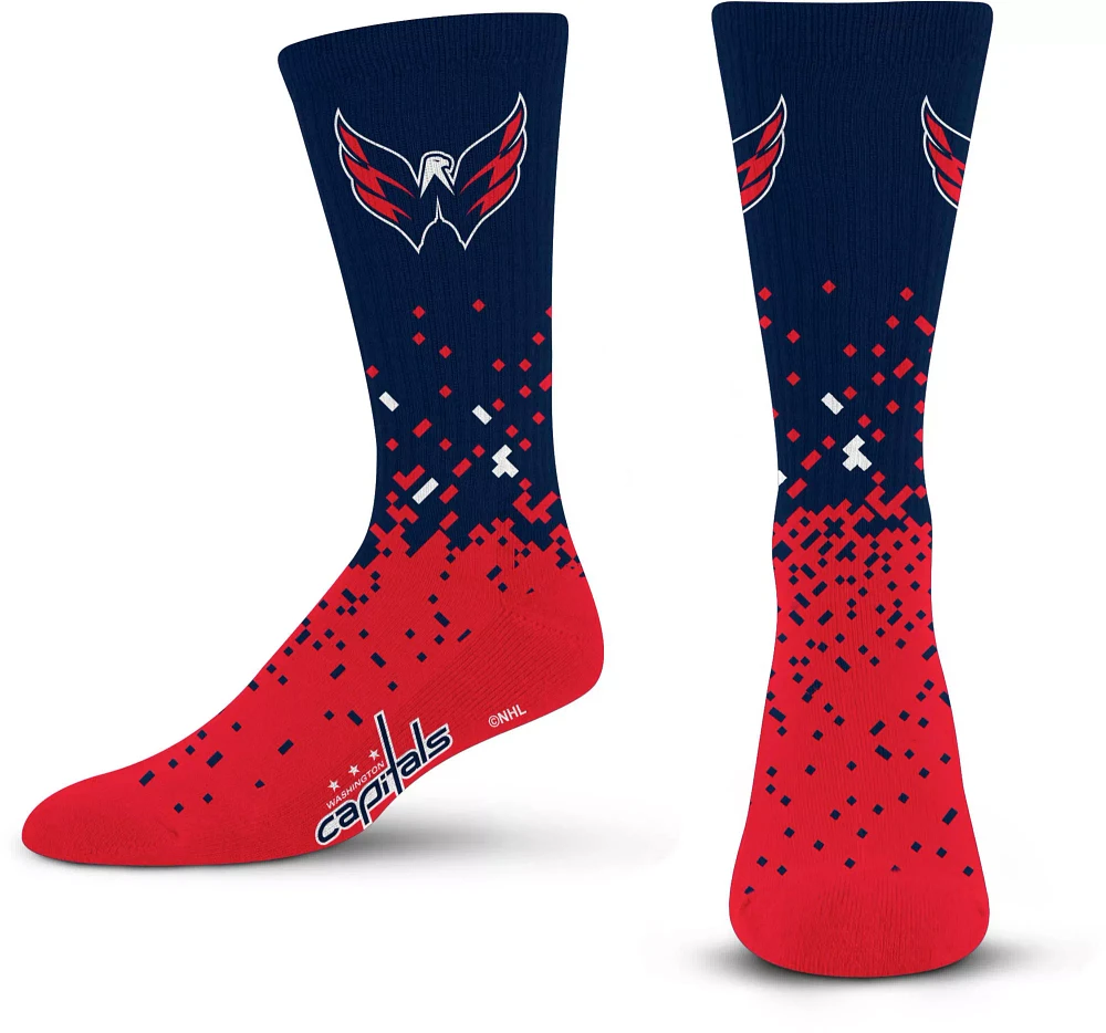 For Bare Feet Washington Capitals Spray Zone Crew Socks