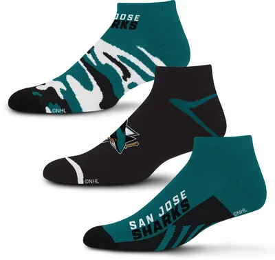 For Bare Feet San Jose Sharks 3-Pack Camo Socks