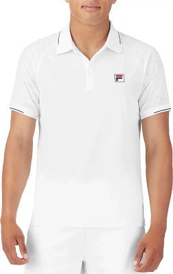 FILA Men's White Line Short Sleeve Polo