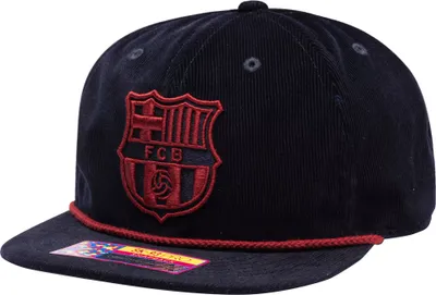 Fan Ink FC Barcelona Cord Navy Adjustable Hat