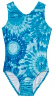 GK Elite Blue Tie Dye Tank Leotard