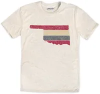 Where I'm From Adult Oklahoma Natural State Stripe T-Shirt