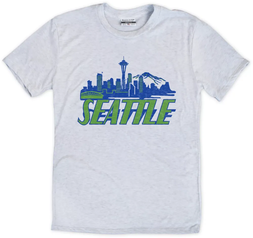 Where I'm From Seattle Off White Skyline  T-Shirt