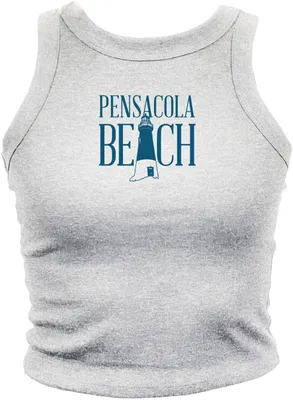 Where I'm From Women's Pensacola Beach Lighthouse Cropped Tank Top